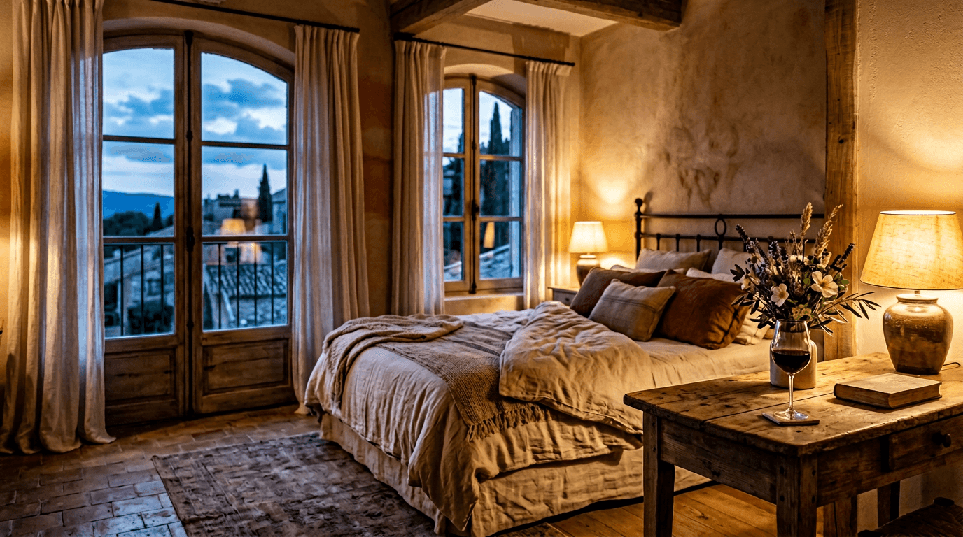 Boutique stay at golden hour